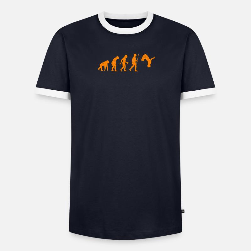 Parkour Evolution Backflip Freerunning - Männer Kontrast-T-Shirt - undefined