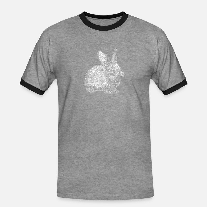 Easter Easter - Men's Ringer Shirt - heather grey/black