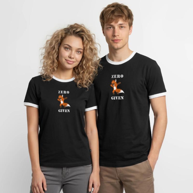 Zero Fox Given Dab Zero Fox Given Dabbing drôle T-shirt contrasté Homme