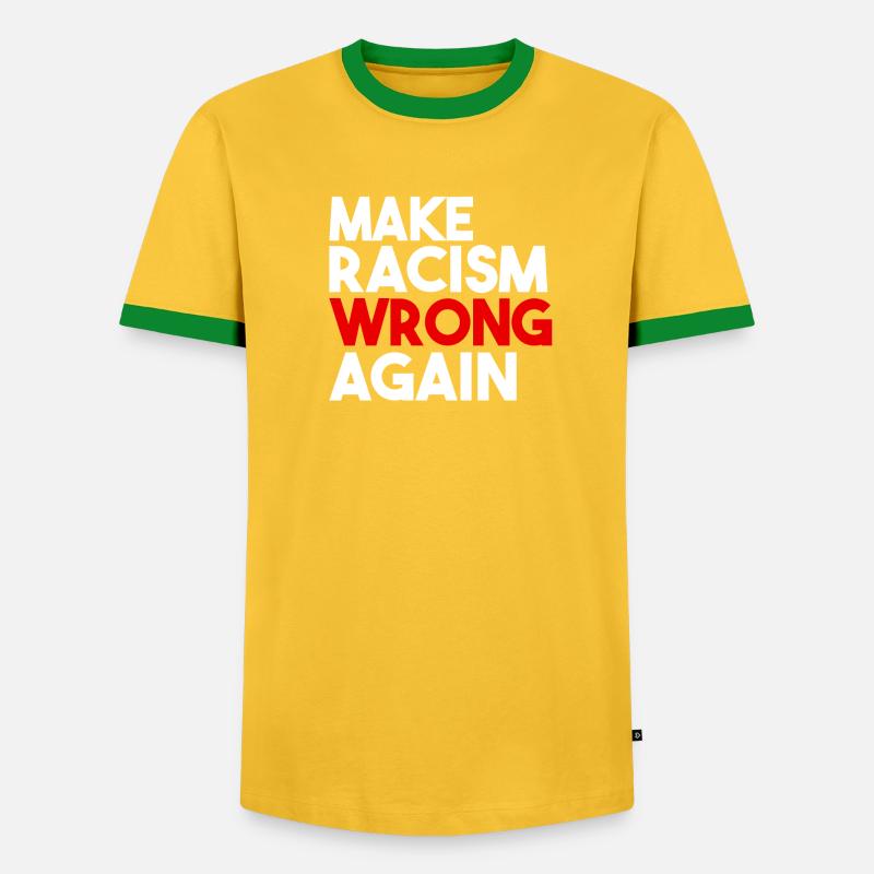 Make Racism Wrong Again - Men's Ringer Shirt - undefined
