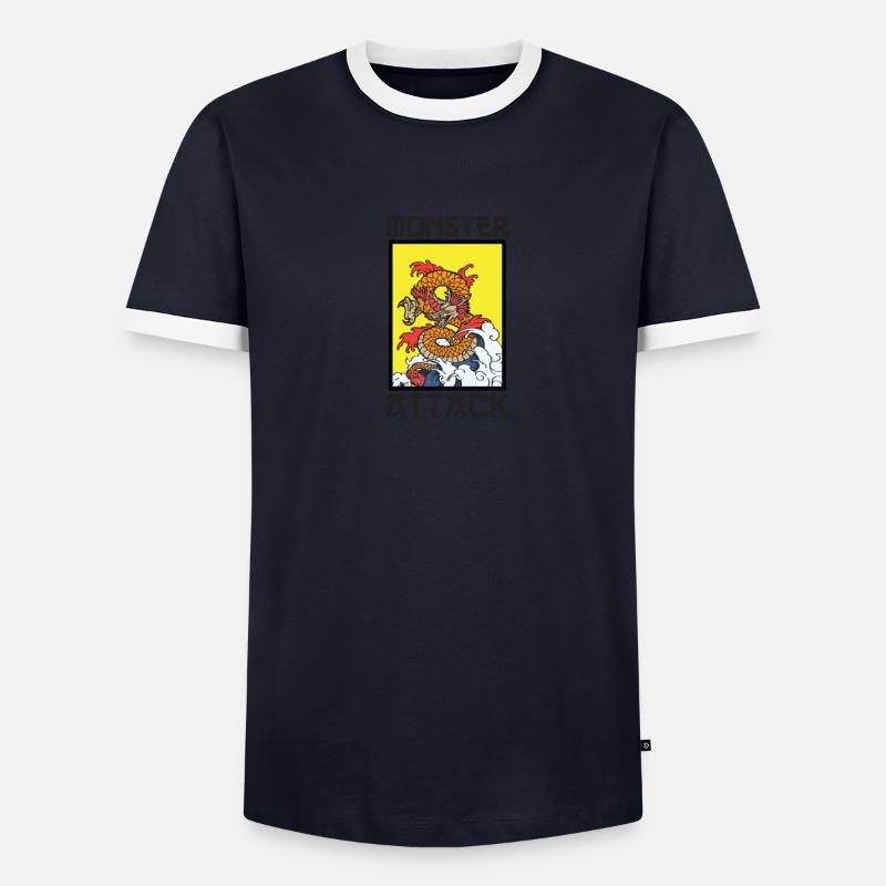 Monster Attack Men's Ringer Shirt