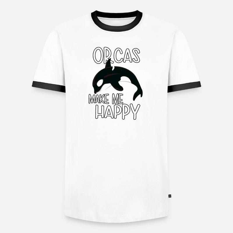 Orcas machen mich glücklich. Orca Killerwal Männer Kontrast-T-Shirt