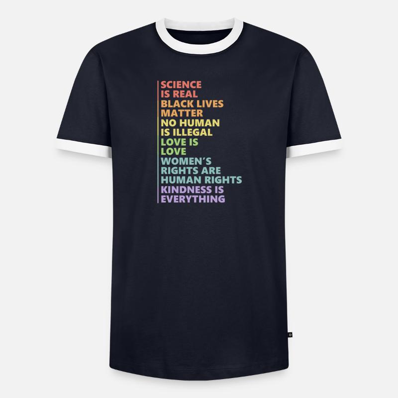 Kindness is EVERYTHING Science is Real T-shirt contrasté Homme