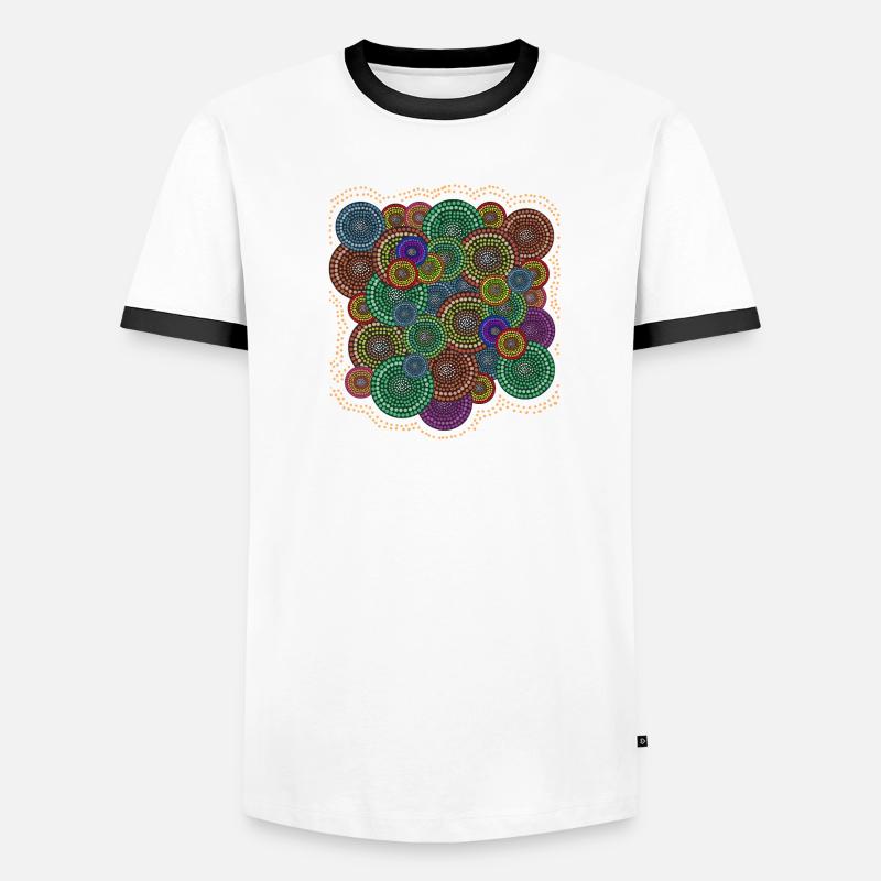 Aboriginal Art Pattern Men's Ringer Shirt