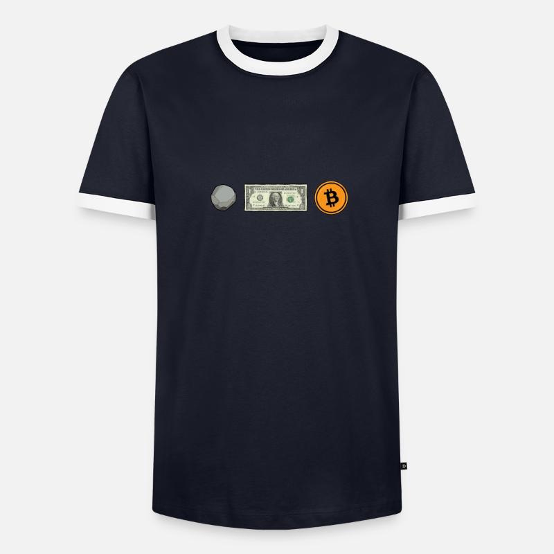 Évolution du Bitcoin T-shirt contrasté Homme