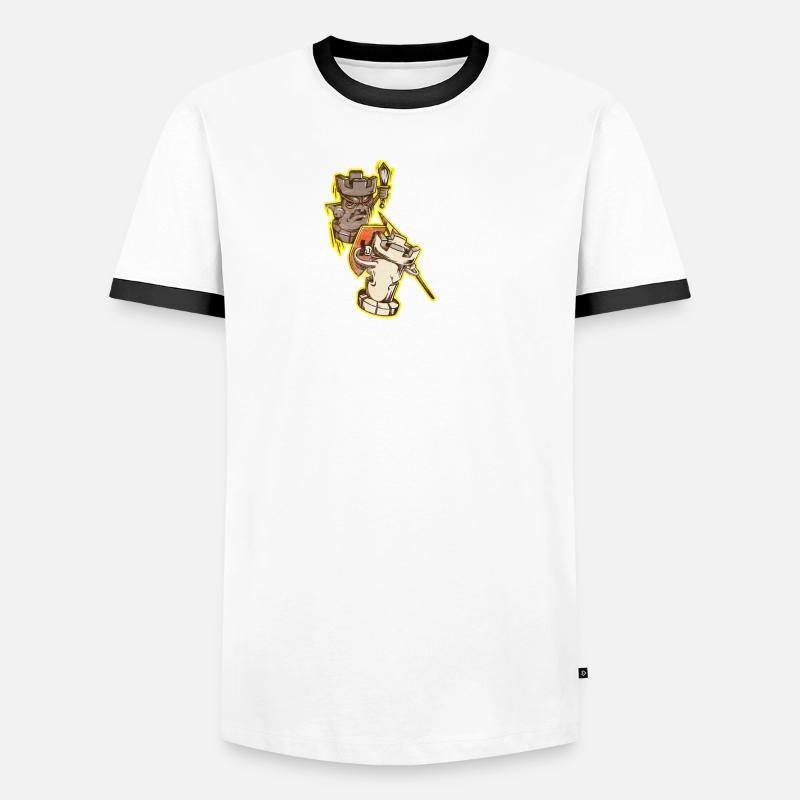 Échecs joueur d'échecs jeu d'échecs pièces d'échecs T-shirt contrasté Homme
