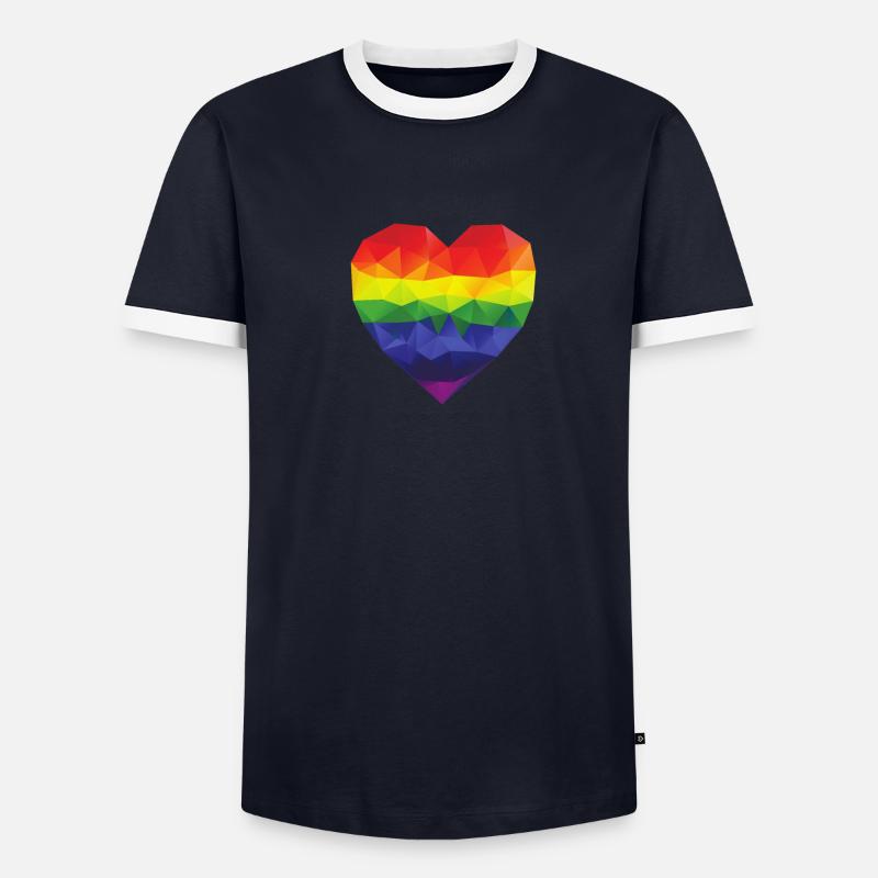 cuore arcobaleno - Maglietta Contrast da uomo - undefined