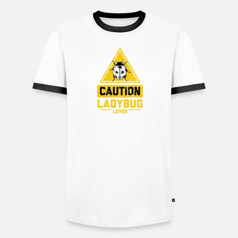 CAUTION Ladybug Lover Männer Kontrast-T-Shirt