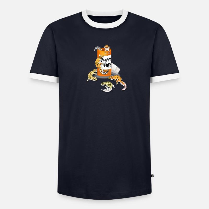 Gecko léopard T-shirt contrasté Homme