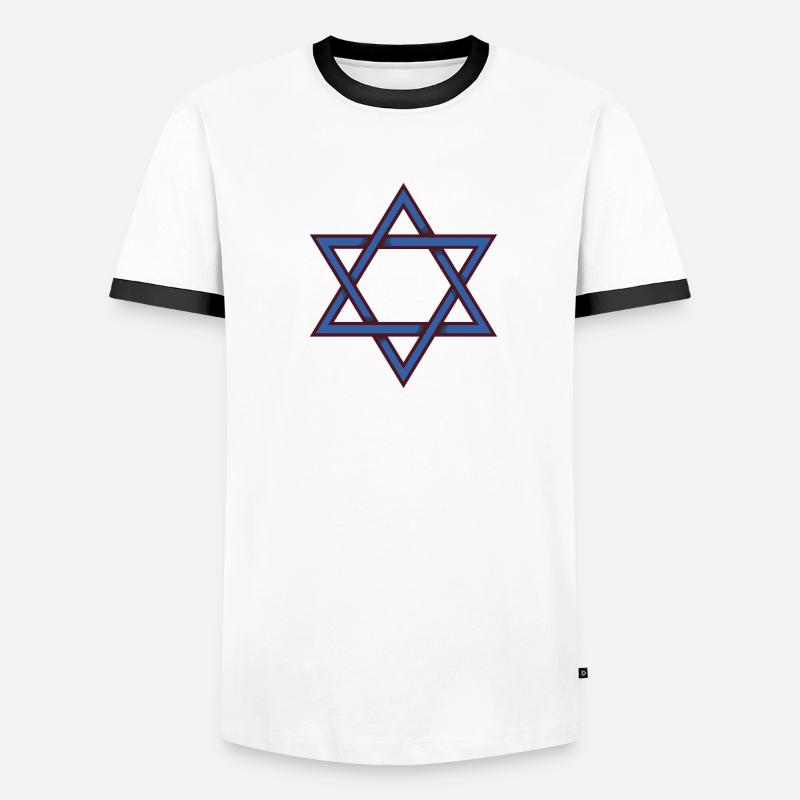Étoile de David T-shirt contrasté Homme