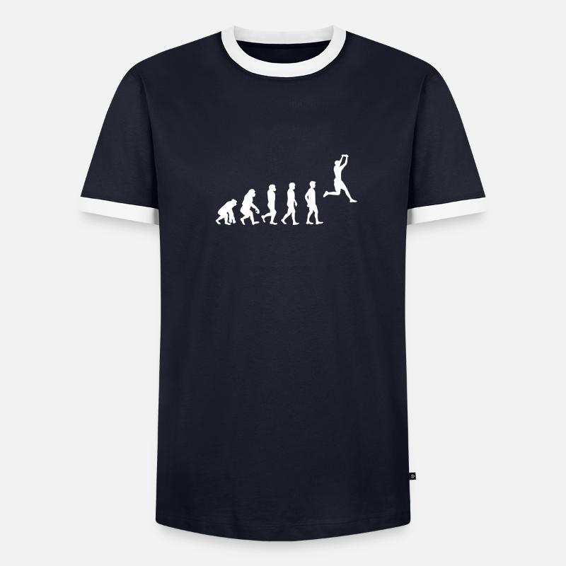 Evolution Ultimate Frisbee Männer Kontrast-T-Shirt