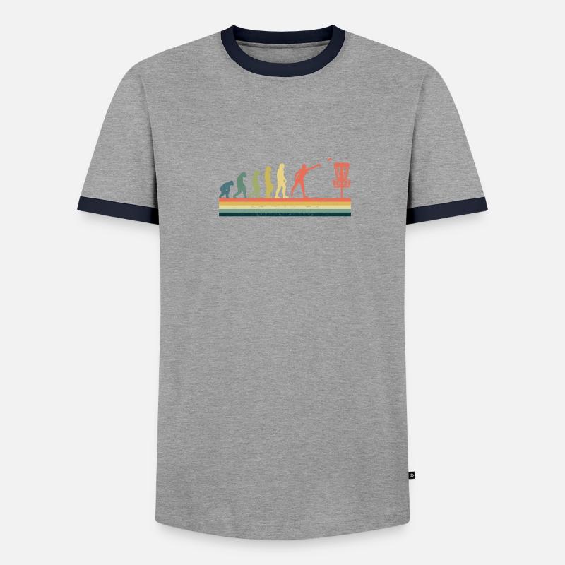 Disc Golf Discgolf Geschenkidee - Männer Kontrast-T-Shirt - Grau meliert/Schwarz