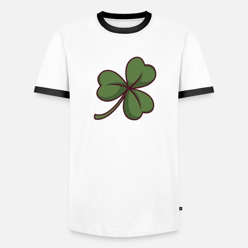 Green Three Leaf Clover Men's Ringer Shirt