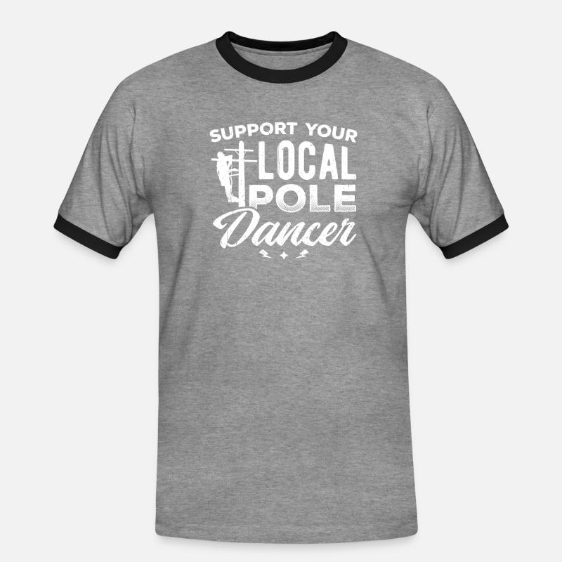 Tester electronics technician light - Männer Kontrast-T-Shirt - Grau meliert/Schwarz