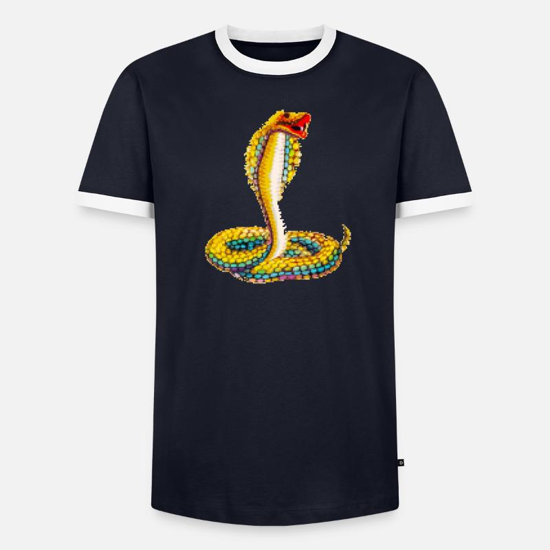 Pixel Snake Men's Ringer Shirt