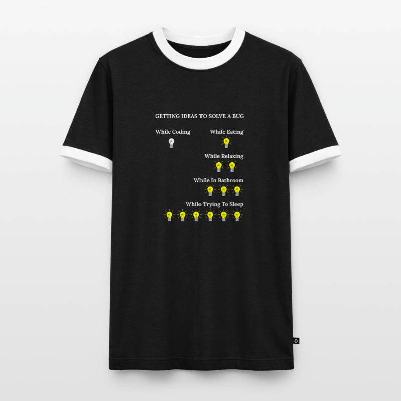 Funny Programming Software Engineer Bugs Code Men's Ringer Shirt