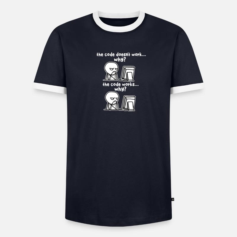 Programming Code Computer Programmer Software Männer Kontrast-T-Shirt