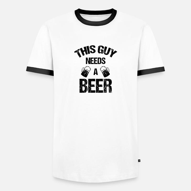 This guy needs a beer Men's Ringer Shirt