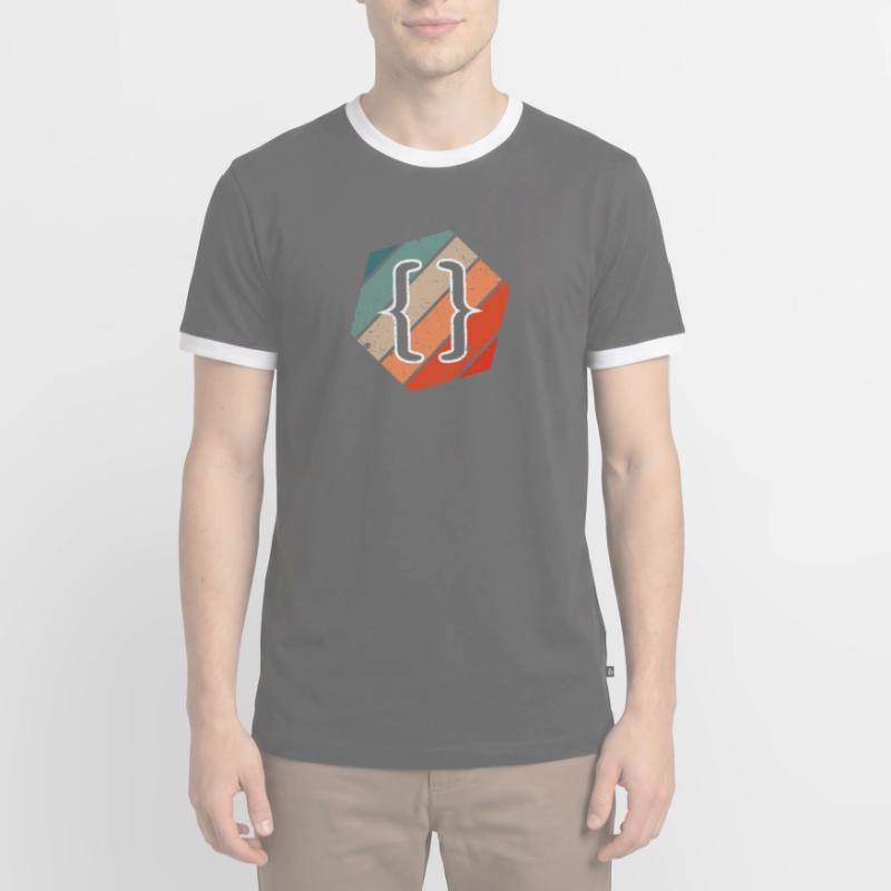 Vintage Web Developer CSS JavaScript und HTML 5 Männer Kontrast-T-Shirt
