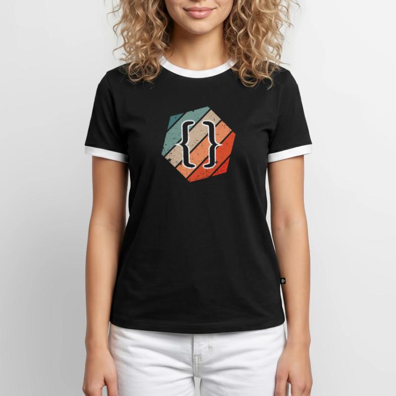Vintage Web Developer CSS JavaScript und HTML 5 Männer Kontrast-T-Shirt
