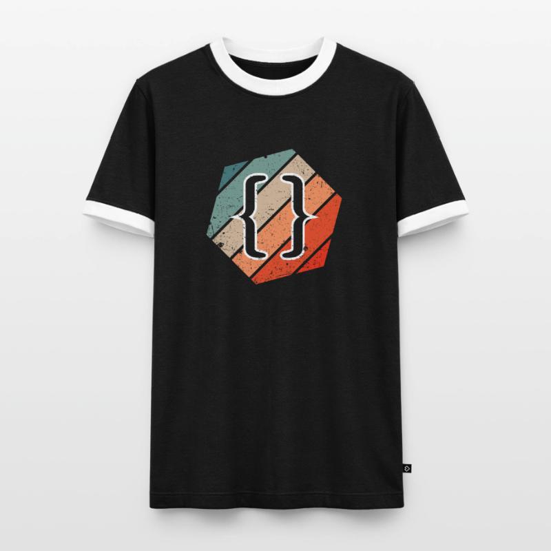 CSS Vintage Web Developer JavaScript et HTML 5 T-shirt contrasté Homme