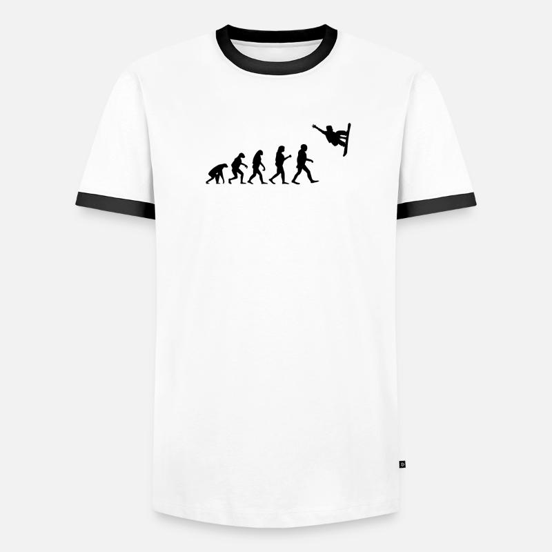 Evolution Snowboard Freeride Freeride Freestyle Beef Tombe T-shirt contrasté Homme
