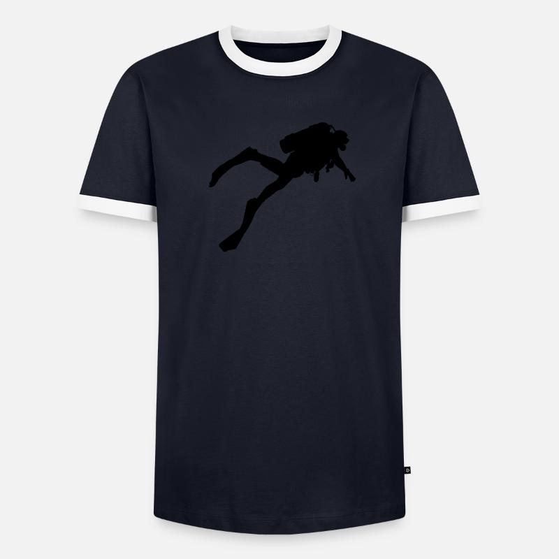 Diver Silhouette Diver Development Vacation - Men's Ringer Shirt - undefined