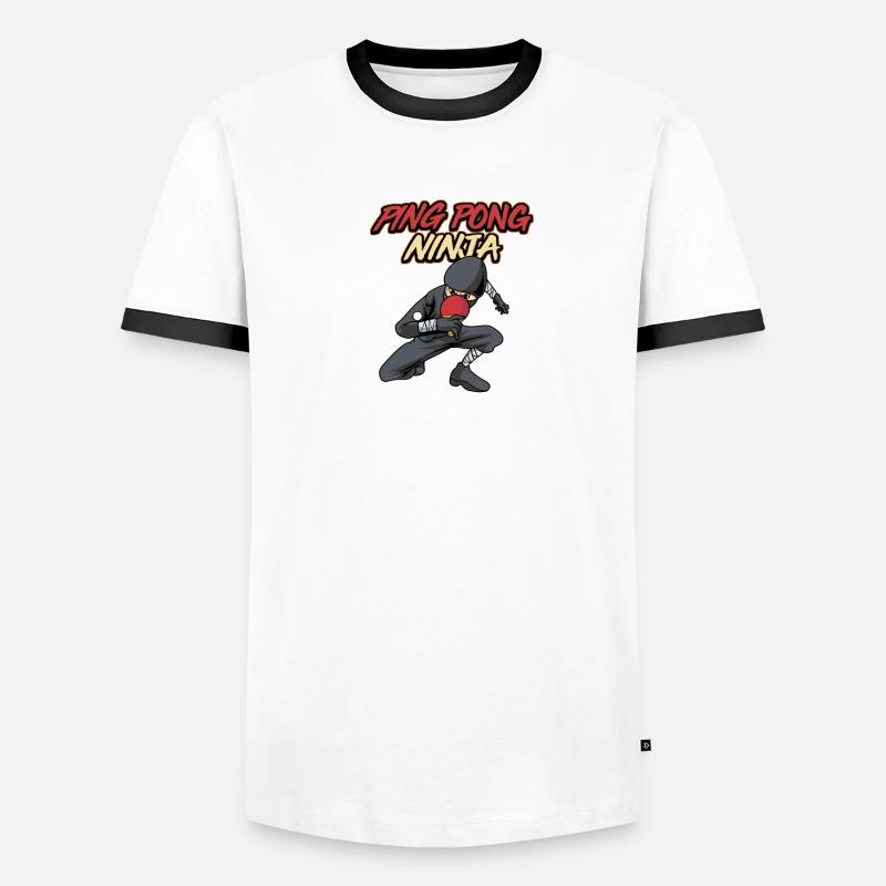 Ping Pong Ninja ping-ping joueur de ping-pong conception T-shirt contrasté Homme
