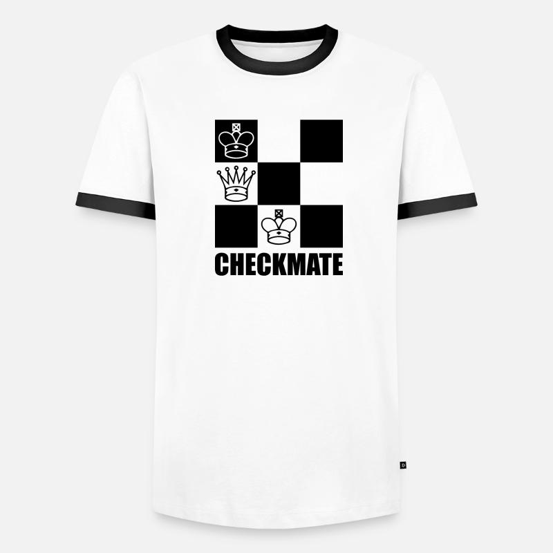 Checkmate Sport Échecs Maître d’échecs de la pensée T-shirt contrasté Homme