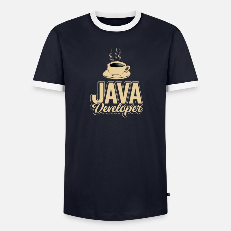Java Developer Coffee Kaffee - Men's Ringer Shirt - undefined