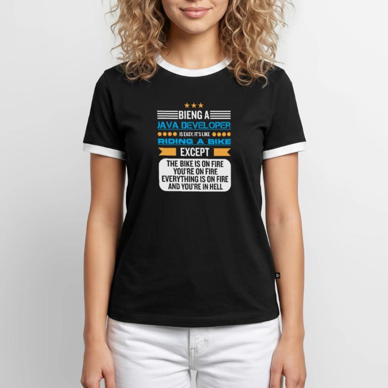 Java Developer Männer Kontrast-T-Shirt