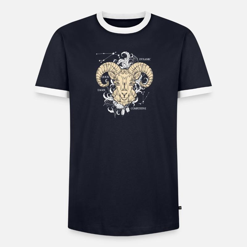 Sternzeichen Steinbock - Männer Kontrast-T-Shirt - undefined