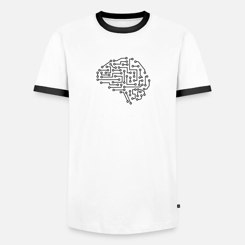 Machine Learning KI Data Science Heartbeat Daten Männer Kontrast-T-Shirt