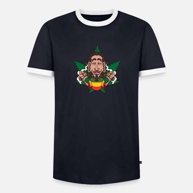 Weeds Rastafari Man T-shirt contrasté Homme
