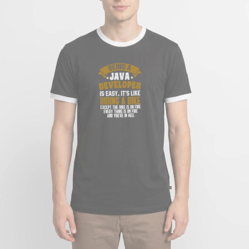 Java Developer Männer Kontrast-T-Shirt