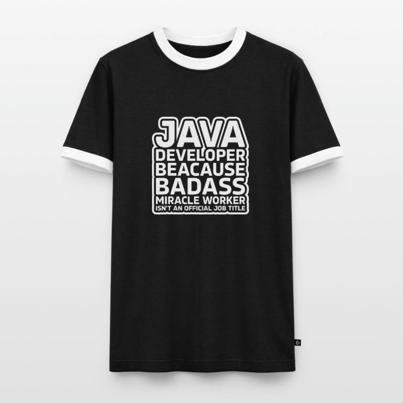Java Developer Badass Männer Kontrast-T-Shirt