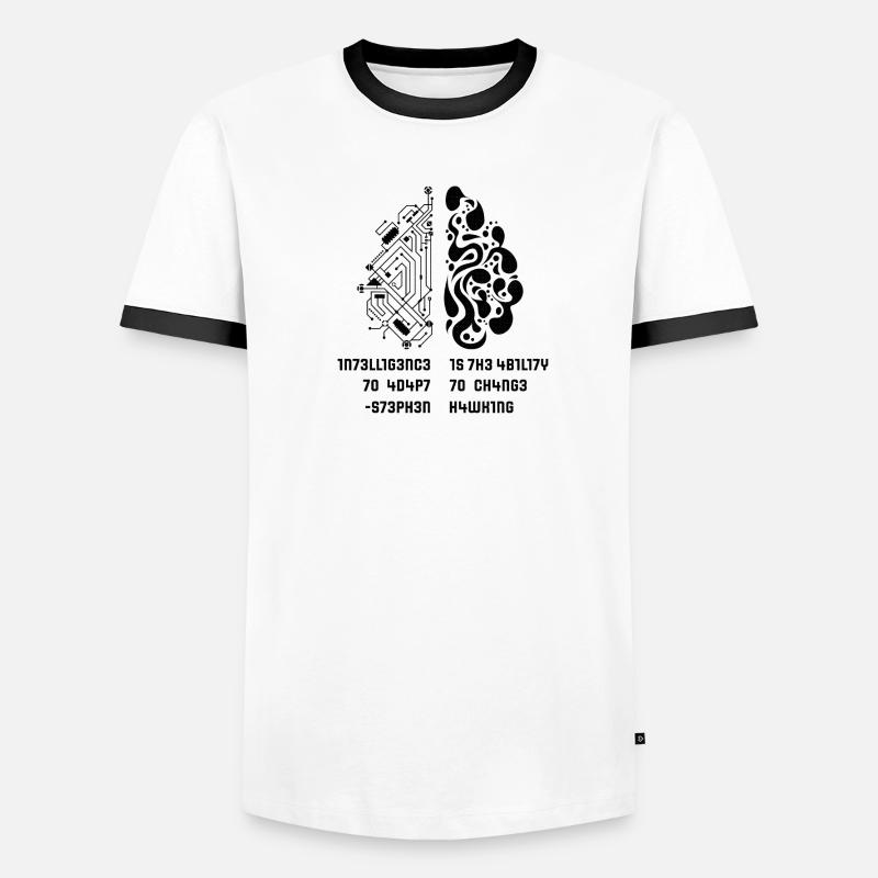 Brain Math School Formula Pi Professeur d’université T-shirt contrasté Homme