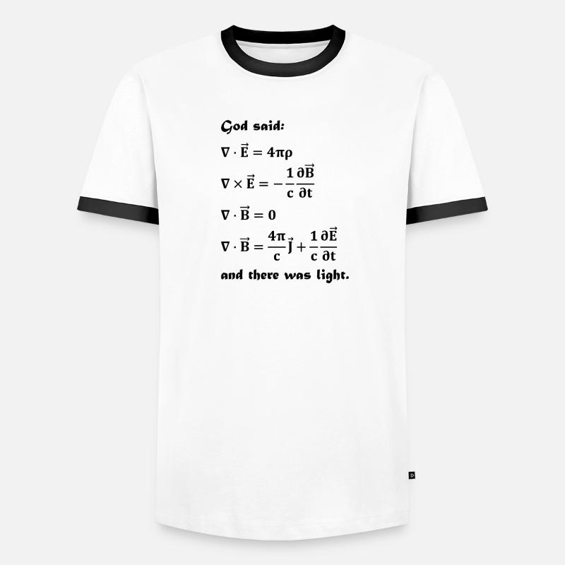 Physics Formula Equations Physicist Gift Men's Ringer Shirt