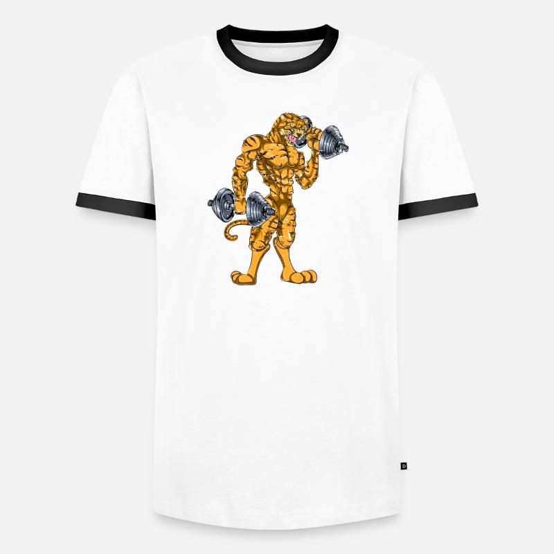 Tiger biceps Men's Ringer Shirt