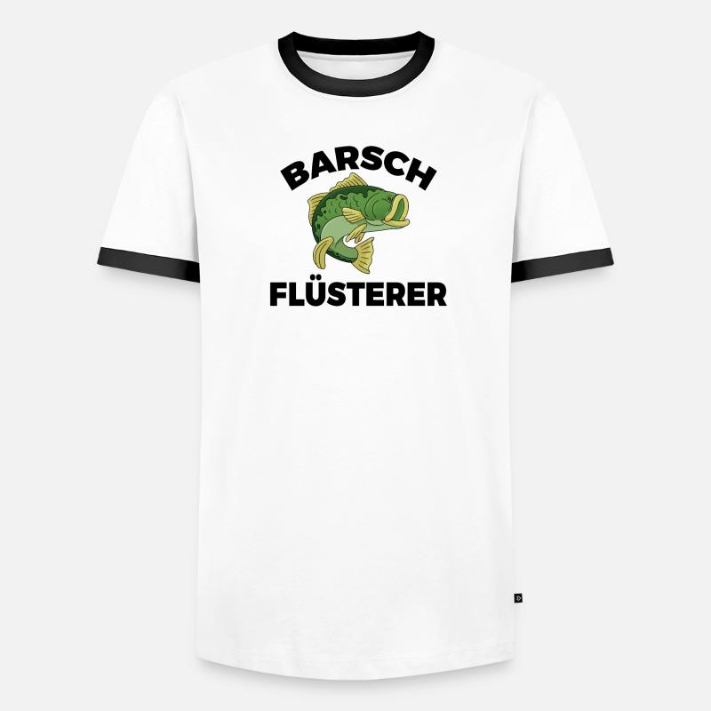 Barsch Flüsterer Barschangler Raubfisch Männer Kontrast-T-Shirt