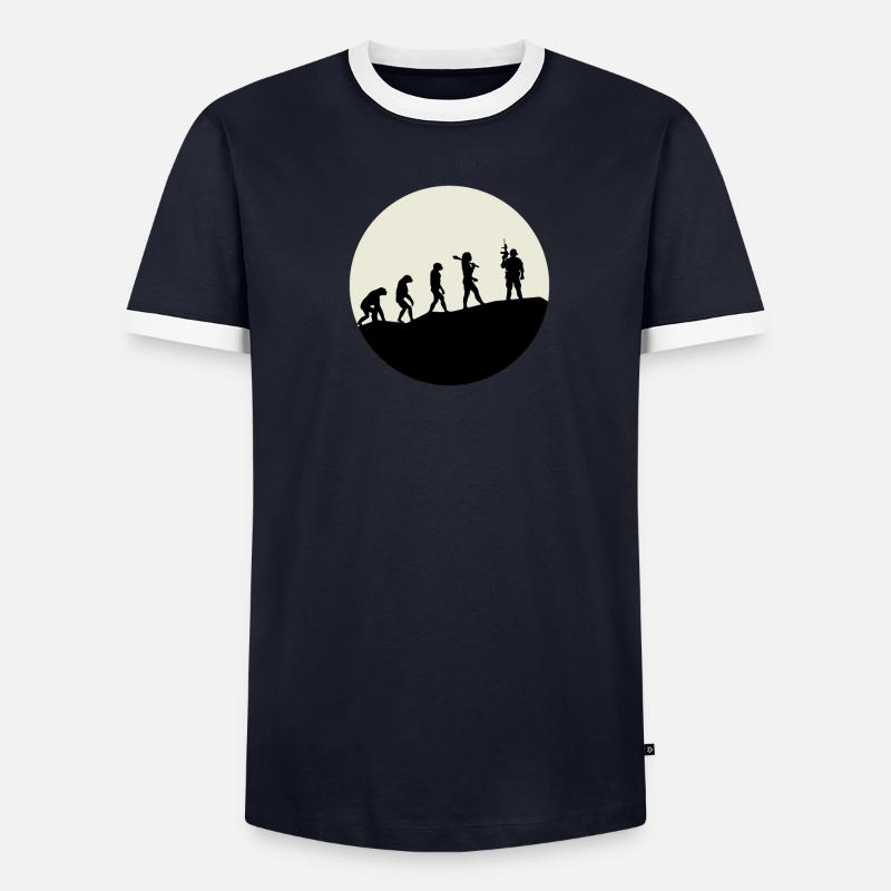 Operators Evolution Moon - Men's Ringer Shirt - undefined