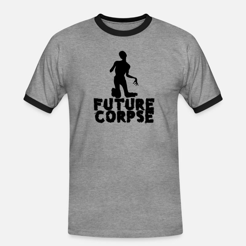 Future Corpse - Männer Kontrast-T-Shirt - Grau meliert/Schwarz