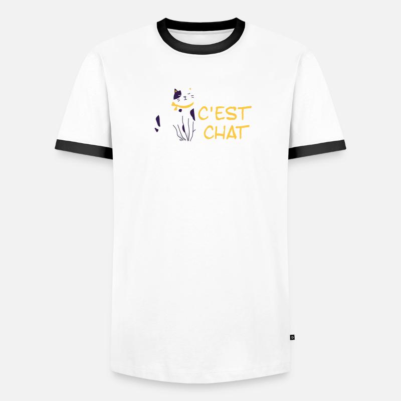 C'est Chat l'amour T-shirt contrasté Homme