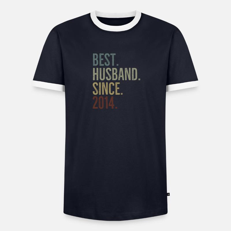 Bester Ehemann seit 2014 - Männer Kontrast-T-Shirt - undefined
