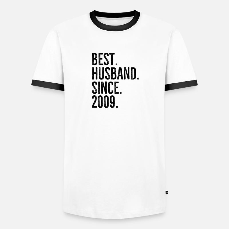 Bester Ehemann seit 2009 Männer Kontrast-T-Shirt