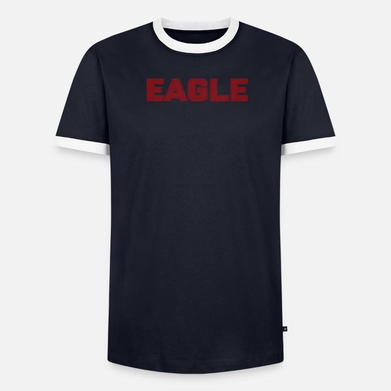 Eagle Dotted Text Design - Männer Kontrast-T-Shirt - undefined