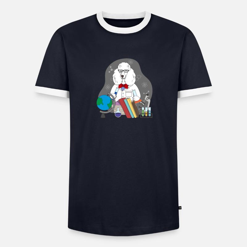 Scientifique caniche T-shirt contrasté Homme