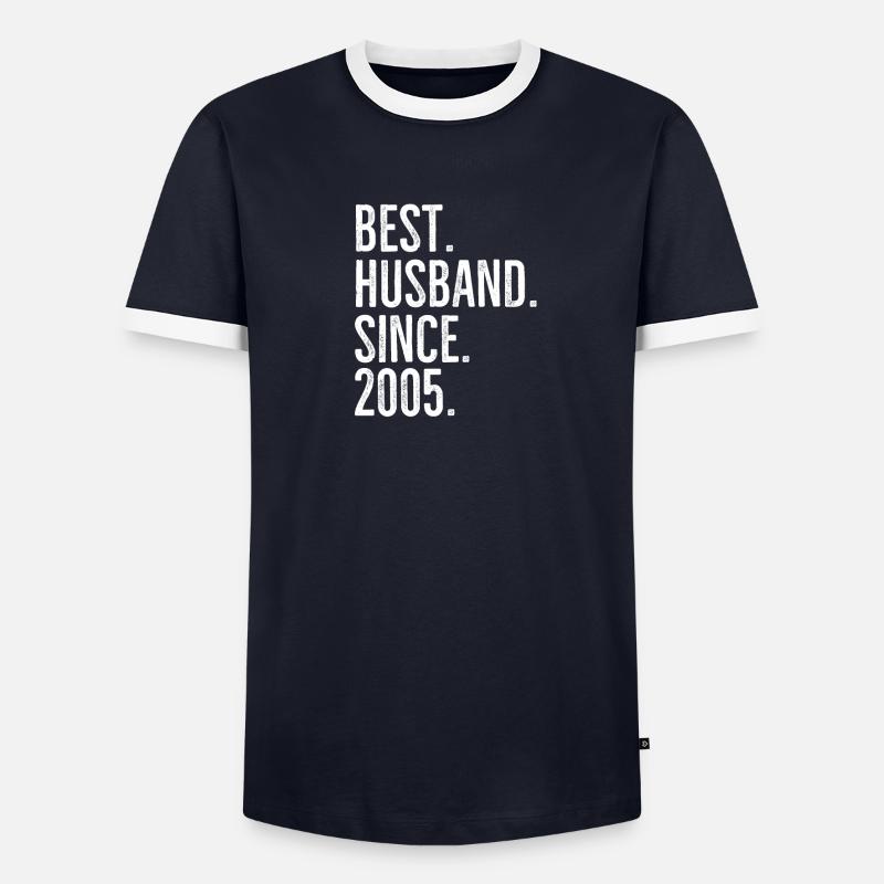 Bester Ehemann seit 2005 - Männer Kontrast-T-Shirt - undefined