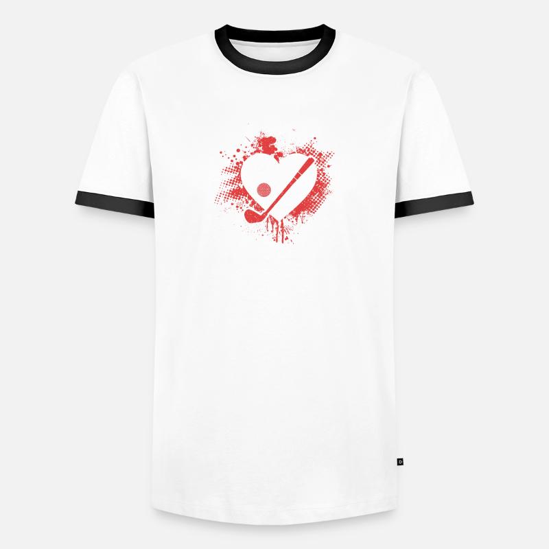 J’aime les golfeurs golfeurs golfeurs golfeurs T-shirt contrasté Homme