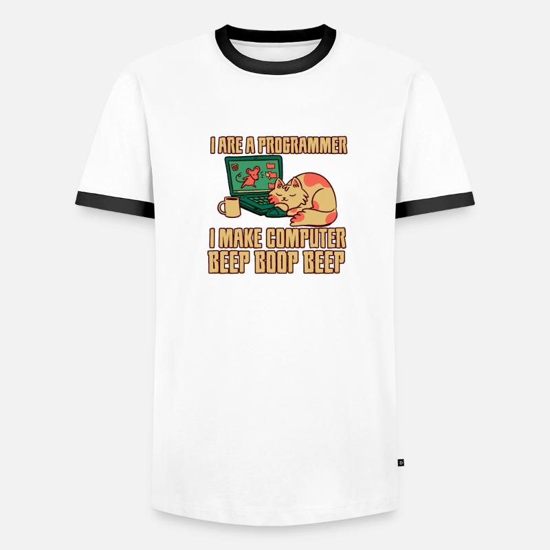 Je suis un programmeur Je fais bip d’ordinateur boop beep T-shirt contrasté Homme
